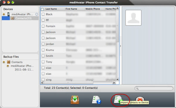 Restore iPhone contacts from CSV on Mac