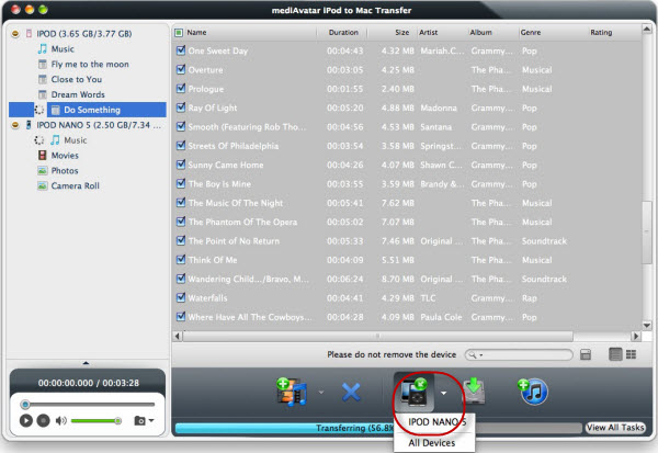 Share iPod music on Mac